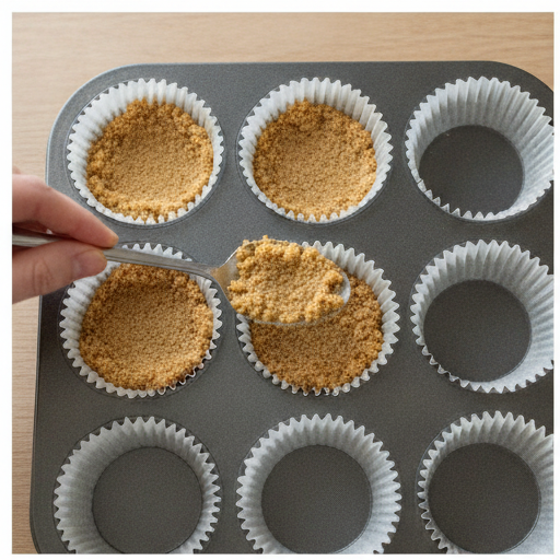 gingerbread cheesecake bars - step 1 pressing crust