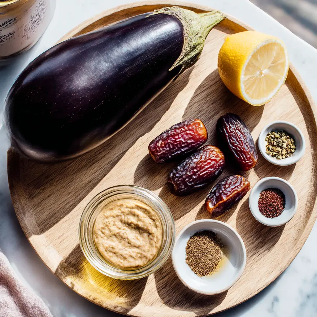 mediterranean roasted eggplant - main ingredients