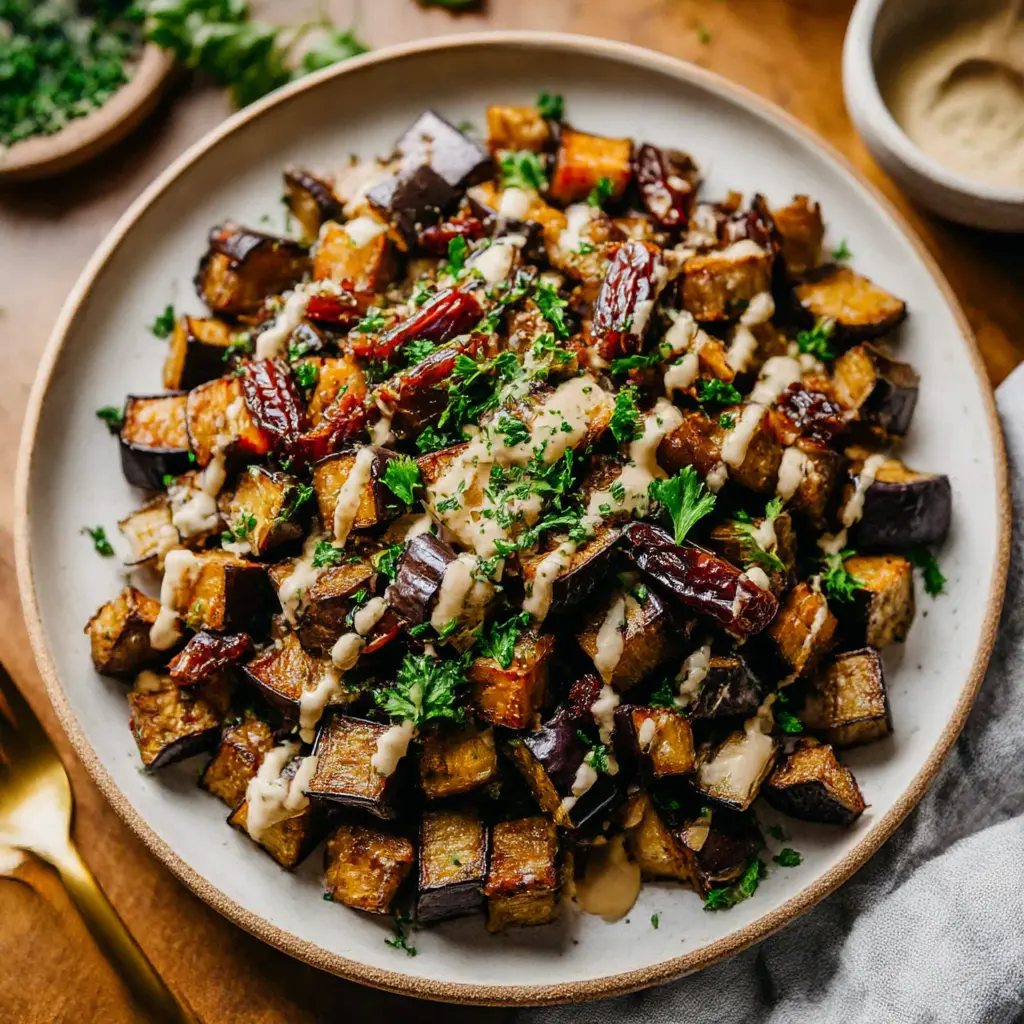 mediterranean roasted eggplant - final presentation