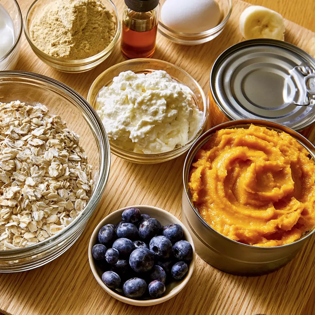 pumpkin pancakes - main ingredients