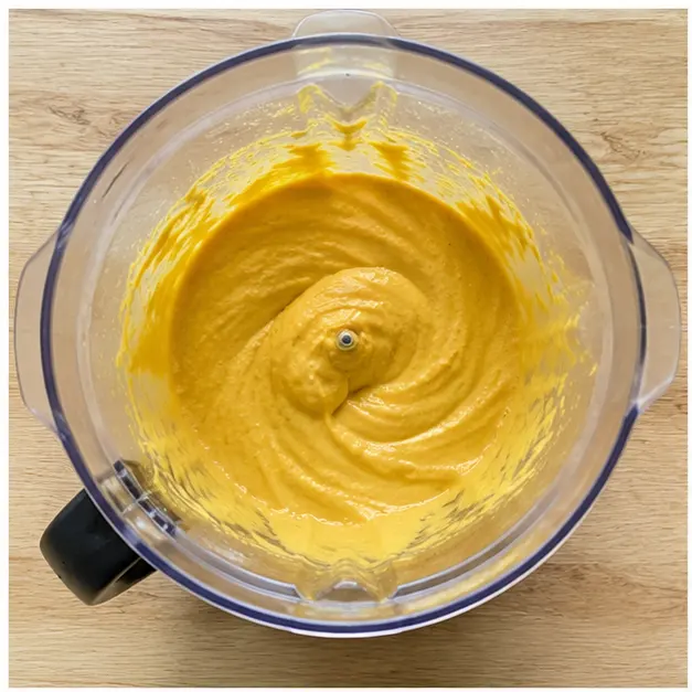 Blend oats, cottage cheese, canned pumpkin puree, protein powder, vanilla extract, and egg whites in a blender until smooth and thick