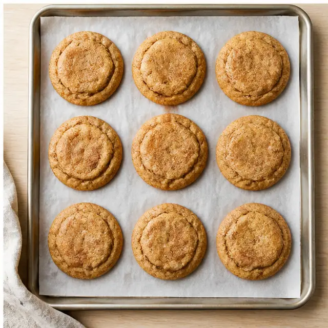 Bake dough balls on a parchment-lined baking sheet until edges set