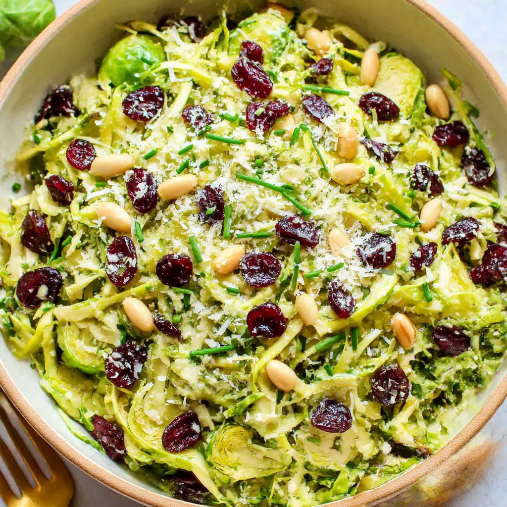 quick brussels sprouts salad - final presentation