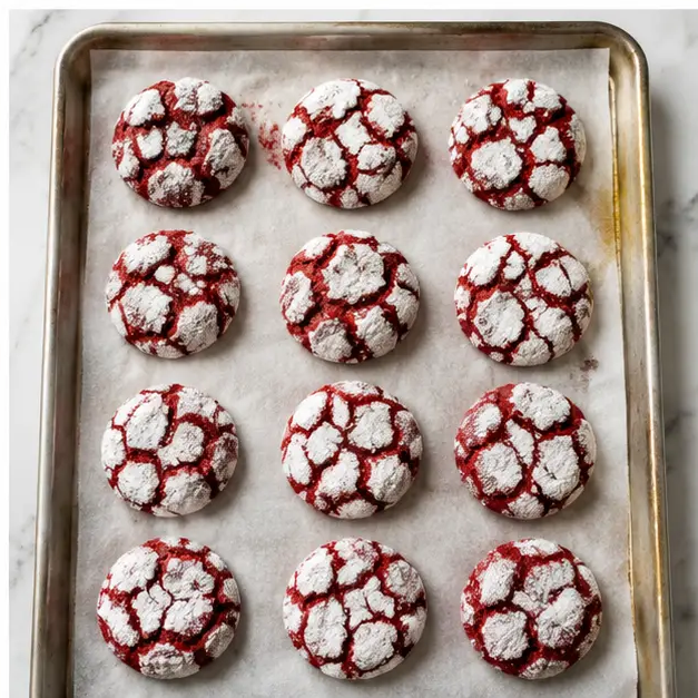 Baking until crackled tops form with soft centers