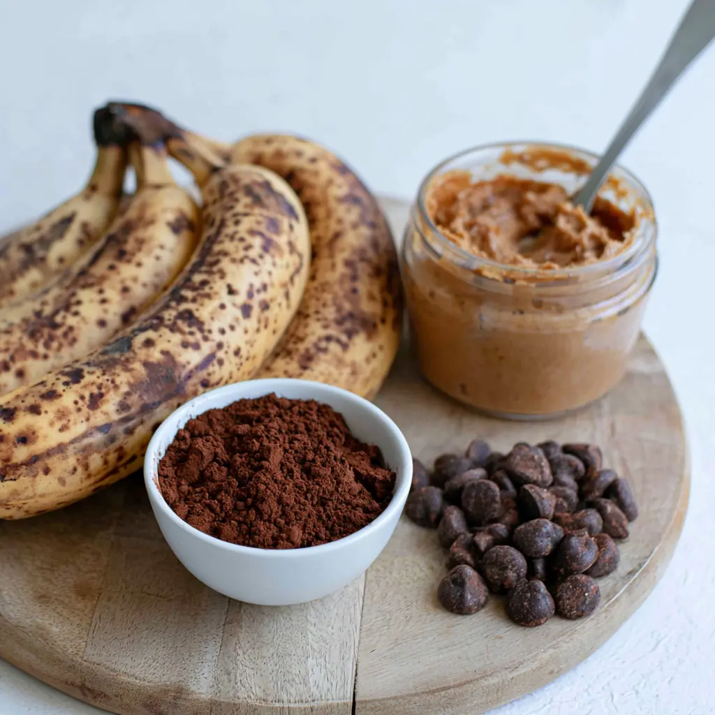 threeingredient banana brownies - main ingredients