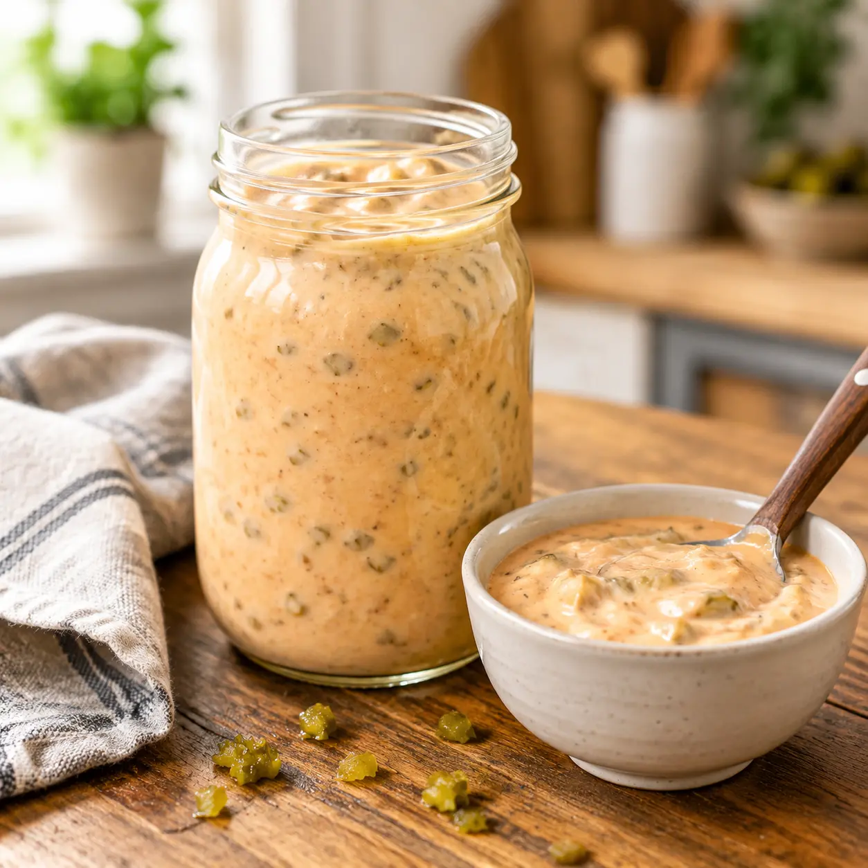 homemade big mac sauce - final presentation