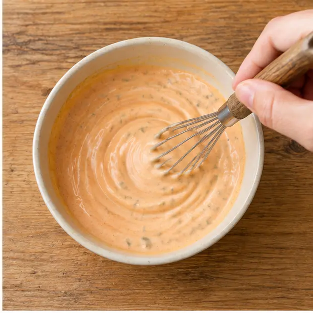 Step 2: Whisk vigorously until the mixture turns smooth and the sugar dissolves